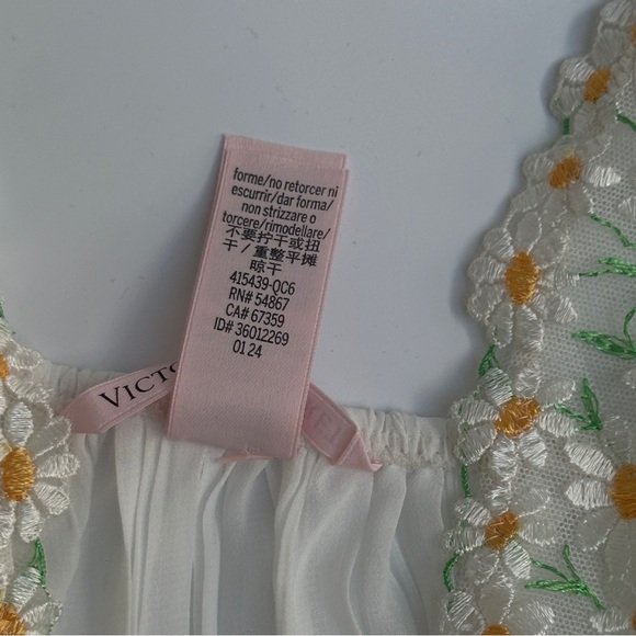 Victoria’s Secret VERY SEXY Wildflower Chiffon Pleated Babydoll Size Large - Picture 8 of 13